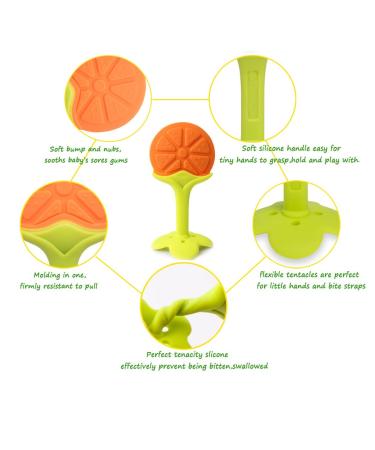 Soft Silicone BPA-Free Fruit Teething Toys Set with Pacifier Clip - 5 Pack for Toddlers & Infants - Buy Online on GoSupps.com