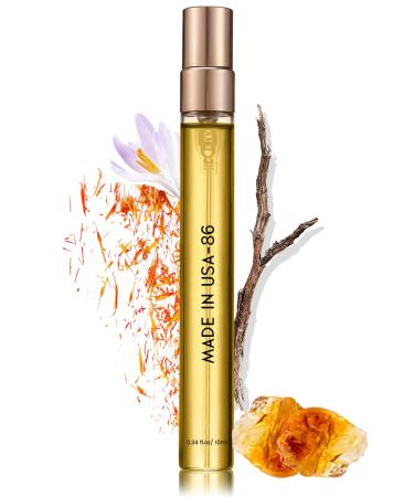 Pheromones Perfumes for Women & Men No. 86. Luxurious Mix of Amber Saffron Jasmine Woody Fragrances 0.34 fl.oz Travel Size Perfume Oil Spray Enhanced Scents Pheromone Perfume Pheromone Cologne