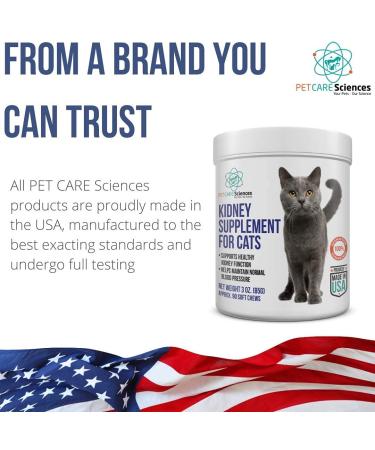 PET CARE Sciences Approx 90 Servings Cat Kidney Support Chews Feline Kidney Restore Renal Cat Treats Cats Kidney Support Supplement Urinary Tract Irritations Control for Cat - 3 Oz - Buy Online on GoSupps.com