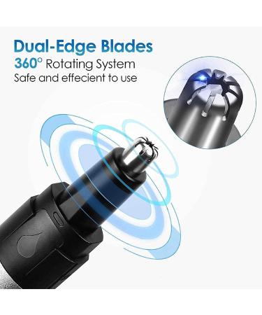 Professional Painless Ear & Nose Hair Trimmer - Dual-Edge Stainless Steel Blades for Men & Women | Electric Facial Hair Remover & Clipper - Buy Online on GoSupps.com