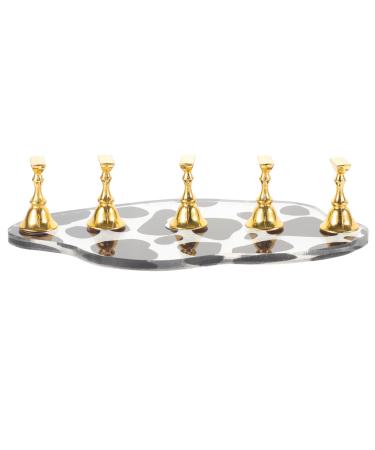 PATKAW 2 Sets Nail Practice Stand Nail Tip Art Display Holder Fingernail Press On Nail Stand with Base for False Nail Manicure Tool Nail Salon Supplies