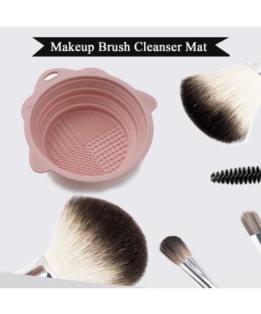 VOVCIG 3pcs Makeup Brush Cleaner Mat & Portable Drying Net - Silicone Cleaning Pad for Sponges & Powder Puffs - Foldable Washing Tools for Easy Brush Care - Buy Online on GoSupps.com