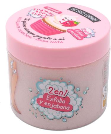 The Fruit Company Strawberry and Cream Scrub 400ml | 2 in 1 Exfoliates and Soap - Buy Online on GoSupps.com