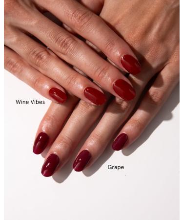 Maniko UV Gel Strips - Vegan Self-Adhesive Nail Film for 2 Applications | Long-Lasting Manicure for Natural Nails (20 Strips) - Wine Vibes - Buy Online on GoSupps.com