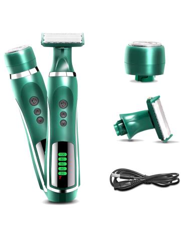 FINTOZER Electric Shaver for Women, Cordless Women Razor Rechargeable Bikini Trimmer for Pubic Hair with 3 Heads & Trimming Combs for Legs Arms Underarms Bikini Area Wet & Dry Use