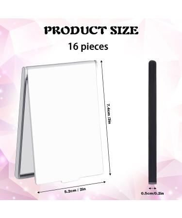 Queekay Small Makeup Folding Mirror - Portable Rectangle Compact Mirror for Women and Girls (Black/White) - Buy Online on GoSupps.com