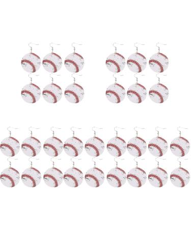15 Pairs baseball earrings dangle earrings womens gifts earrings for women orrous sports balls earrings statement earrings for women ear jewelries Fashion lovers basketball leather
