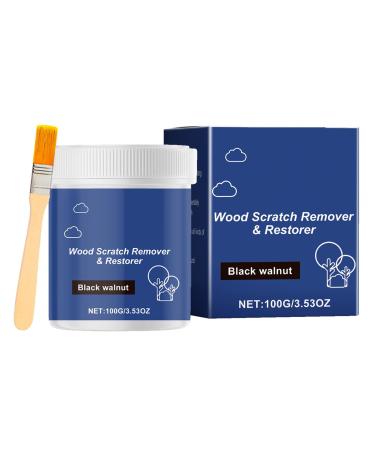 Shakven Wood Furniture Polish Repair Agent Scratch Removal Repair Paste Filler | Brightening and Polishing Scratch Removal Repair Agent for and Repairing Cracks Depressions Scratches Black