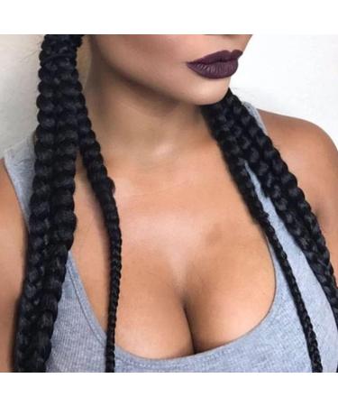 Ipetboom Braids 1pc Long Ponytail Extension Braided Ponytail Extension Braid Extensions Long Braided Ponytail Synthetic Hair Piece Ponytails Black1 - Buy Online on GoSupps.com