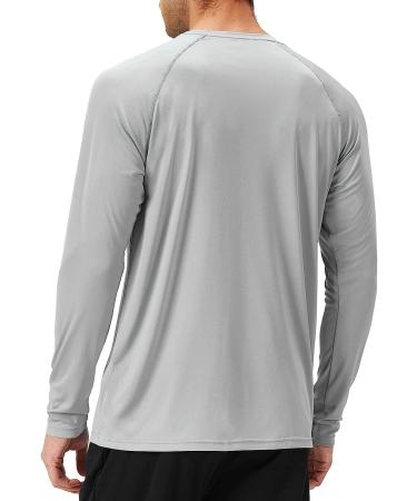 NAVISKIN Men's Quick Dry UPF 50+ Long Sleeve Rash Guard | Grey Large - Buy Online on GoSupps.com