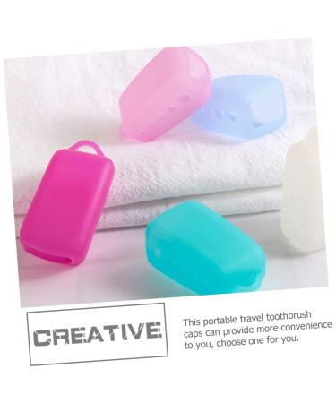 FRCOLOR 45 Pcs Toothbrush Cover - Portable Travel Caps Dustproof Organizer & Silicone Toothbrush Box - Perfect for International Travel - Buy Online on GoSupps.com