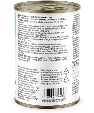 Buy Amazon Wet Cat Food Bites with Beef in Jelly - 415g Pack for International Shipping - Buy Online on GoSupps.com