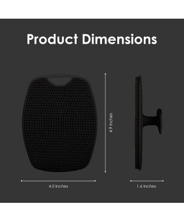 Silicone Body Scrubber for Shower - Premium Exfoliator Brush for Skin Cleaning & Nourishing - Lather Boosting Bristles, No-Slip Handle - 1 Pack - Buy Online on GoSupps.com