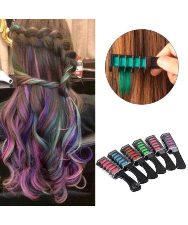 JUSTFOX Hair Chalk Comb - Temporary Pink Hair Color for Carnival & Festivals | vibrant easy-to-use hair dye - Buy Online on GoSupps.com