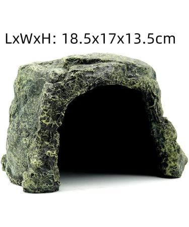 Stone Cavity Shelter for Turtles & Reptiles | Aquarium Decor for Lizards Frogs & Fish - Buy Online on GoSupps.com
