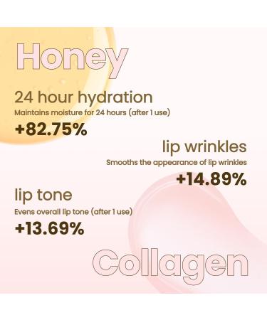 beenuvo Honey & Collagen Lip Butter Hydrating Lip Treatment Overnight Lip Mask Moisturizing Lip Balm with Jojoba Oil & Squalane Lip Care Korean Skin Care (0.45 oz) - Buy Online on GoSupps.com