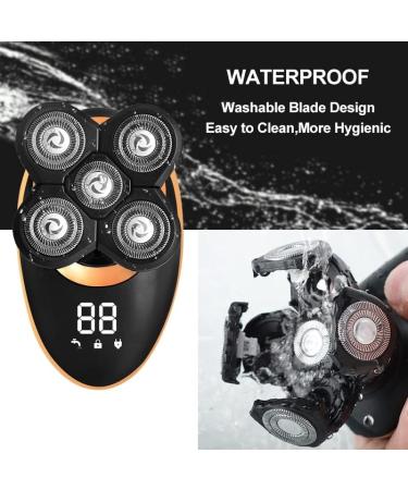 Buy 5-in-1 Waterproof Electric Razor for Men - USB Rechargeable Silver Shaver Beard Trimmer & Hair Clipper - Buy Online on GoSupps.com