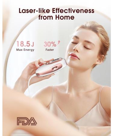 LYSMOSKI Laser Hair Removal Device - Ice-Cooling IPL for Men & Women | Painless Long-Lasting At-Home Hair Remover for Arms Legs Bikini & Face - Rose Gold - Buy Online on GoSupps.com