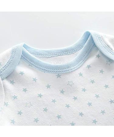 Chamie Newborn Baby 9-12 Months Clothing Set | 5 Pcs Bodysuit, 4 Pcs Pants, Vests | Pure Cotton | Boys and Girls 0-12M | Blue2 - Buy Online on GoSupps.com