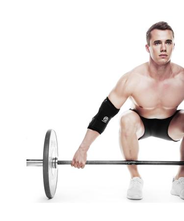 Rehband X-RX Elbow Support 7mm Neoprene - Medium Right Black for Weightlifting Workout | International Shipping Available - Buy Online on GoSupps.com