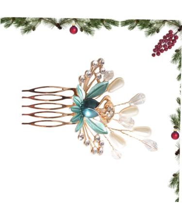 DOITOOL Wedding Hair Clips Bridal Headdress Pearl Hair Barrettes Pearl Headpiece Crystal Headpiece Wedding Bridal Hair Clip Pin Bridal Hairpin Pearl Hair Clip Bride Manual Comb - Buy Online on GoSupps.com