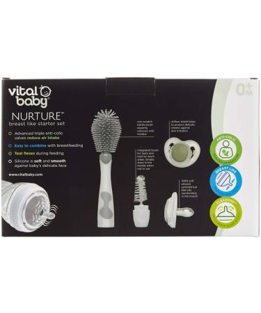 Vital Baby Nurture Breast-Like Starter Set - Anti-Colic Bottles & Soother - BPA-Free, Newborn Essentials - 150ml & 240ml - Buy Online on GoSupps.com