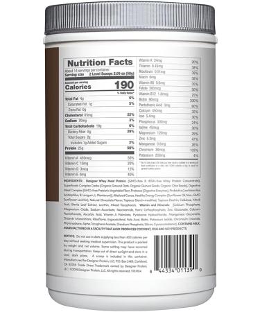 Designer Wellness Designer Whey Meal Replacement Protein Powder 1.72lb Vanilla & 1.72lb Chocolate Bundle - Buy Online on GoSupps.com