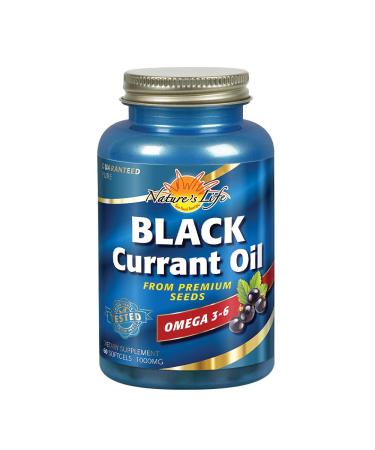 Nature's Life Black Currant Seed Oil 1000 mg | with Omega-3 ALA, Omega-6 GLA and Stearidonic Acid | 60ct 60 Count (Pack of 1)