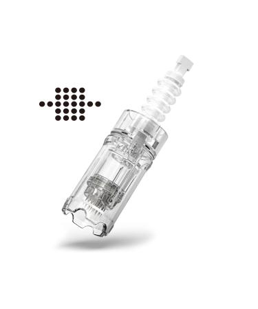 Microneedling needles 24 Pins 10 piece replacement derma microneedling microneedling needle cartridges micro nano needles cartridges replacement needles with bayonet slot for dermapen A10 EN48-10-24P 24-pin (24p)*10PCs