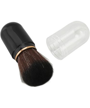 Retractable Makeup Brushes Portable Dense Bristle Small Compact Loose Powder Brush with Cover for Travel (Black) - Buy Online on GoSupps.com