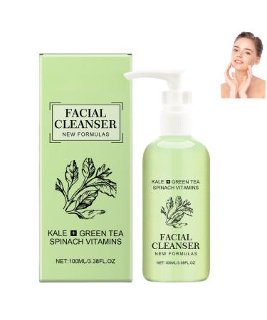 WUQIAF Green Cabbage and Green Tea Spinach Vitamin Cleanser 2025 Green Tea Facial Cleanser Gentle Cleanser for Women Green Cabbage and Green Tea Facial Cleanser