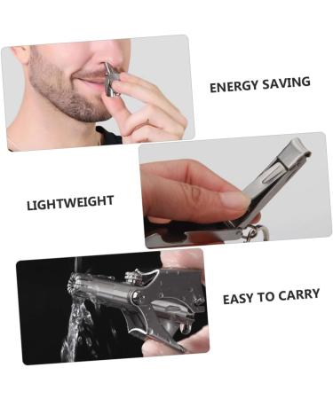 1 Set Nose Hair Scissors & Clipper - Men's Grooming Trimmer for Ear & Nose Hair Removal - Buy Online on GoSupps.com