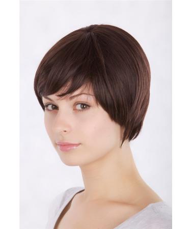 Dark Brown Bob Wig 1237-2T33 - 20cm Parting Wig | International Shipping Available - Buy Online on GoSupps.com
