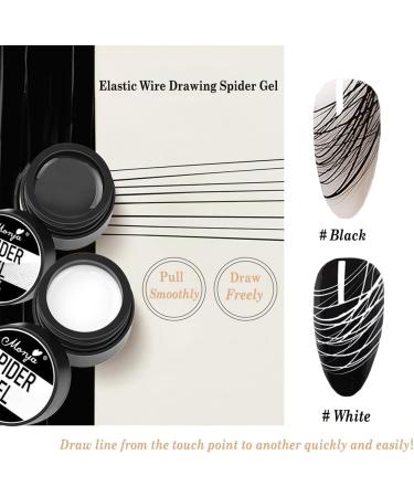 TEEROVA Spider Gel for Nail Art 4 Colors Elastic Nail Paint Drawing Spider Gel for Line Nail Art Liner Gel Polish Set with Line Drawing and Painting Pen Tools - Buy Online on GoSupps.com