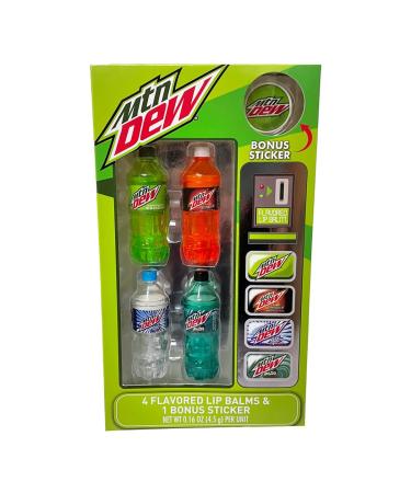 Centric Beauty Mountain Dew Flavored Lip Balm 5-Piece Vending Machine Pack Green 5 Piece Set