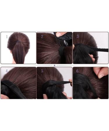 Hair Bun 8-24 Inch Ponytail Real Hair Wrapping Ponytail Extensions Black Long Straight Hair Ponytail Barrette Hair Clips Bun Hair Extension Hair Piece (Color : Wrap Around Size : 14inch(35cm)) 14inch(35cm) Wrap Around - Buy Online on GoSupps.com
