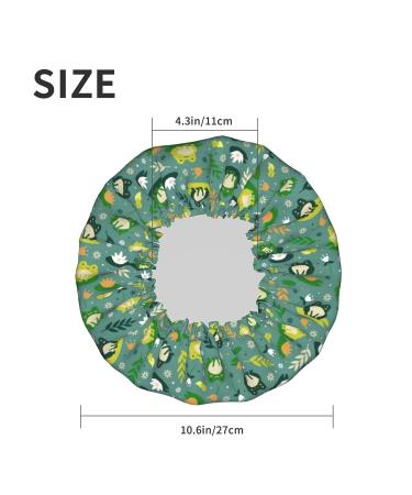 Reusable Funny Frog Women's Waterproof Shower Cap - Double Layer Protection - Buy Online on GoSupps.com