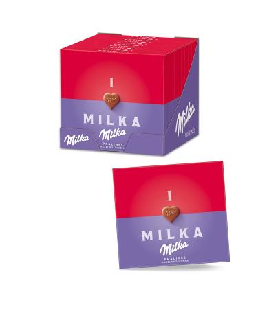 I LOVE Milka 10 x 110g pralines made from delicate Alpine milk chocolate filled with hazelnut cream chocolate 110 g (pack of 10) - Buy Online on GoSupps.com