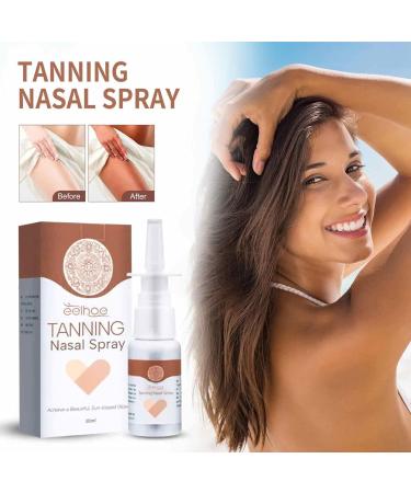 Tanning Accelerator Sunless Tanning Spray 30ml Quick and Easy Self Tanner with Nasal Delivery Sunless Tanning Mist for Face and Body Tanning Cosmetic for Natural Glow - Buy Online on GoSupps.com