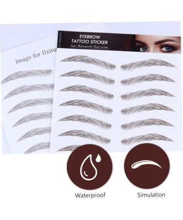 FRCOLOR 4pcs Eyebrow Stickers Hair Eyebrows Brown Eyebrow Transfer Stickers Eyebrow Tool 4d Make up Template - Buy Online on GoSupps.com