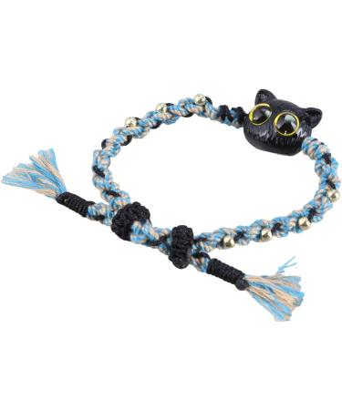 Oralgo Colorful Woven Cat Shape Bracelet - Trendy Stackable Hand Chain Jewelry for Couples | Halloween Accessory - Buy Online on GoSupps.com