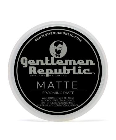 Gentlemen Republic 4oz Matte Paste - Water-Based Professional Formula with Superior Hold and Natural Look, 100% Alcohol-Free, Made in the USA