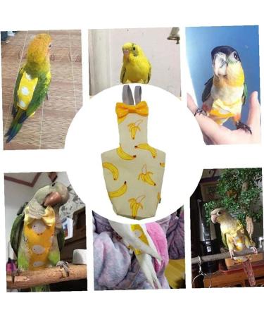 Parrot Diaper Birds Flight Suit Cute Banana Physiological Pants Small Pet Birds Flight Suit Clothes for Pigeons Cockatiel - Buy Online on GoSupps.com