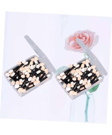 Didiseaon 100 Pcs Makeup Brush Oval Eyeshadow Brush Dual Sided Eyeshadow Brush Eye Shadow Brush Mini Set Size 2 Black - Buy Online on GoSupps.com