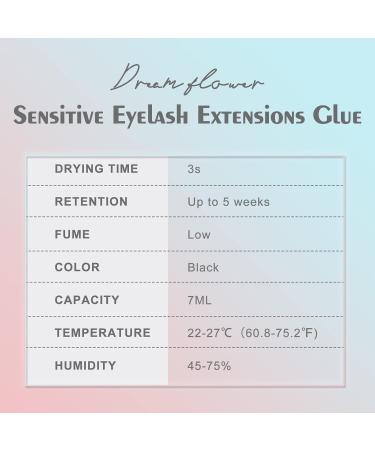 DF touchjoy Sensitive Eyelash Extension Glue No Fume 3-5S Drying Time Waterproof Lash Glue 4-5 Weeks Retention Hypoallergenic Lashes Adhesive Low Irritation Eyelashes Bond - For sensitive eyes - 0.24 Oz - Buy Online on GoSupps.com