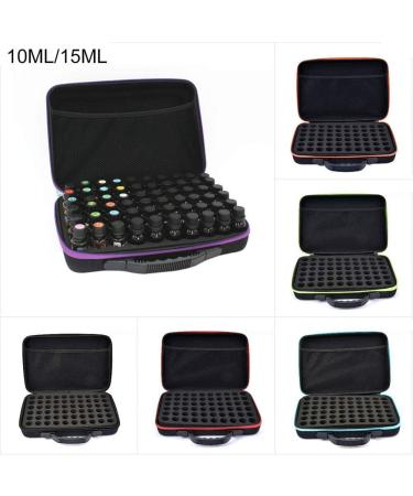 60-Bottle Essential Oil Case - Travel Organizer with Pocket Holes - Purple 15ml - Perfect for Women & Everyday Use - Buy Online on GoSupps.com