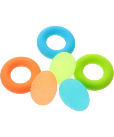 LUOZZY Hand Exercise Balls Grip Rings Kit for Strengthening Grip Reducing Stiffness Arthritis Pain Relief Exerciser - Buy Online on GoSupps.com