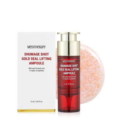 MEDITHERAPY Shumage Shot Gold Seal Lifting Ampoule Gold Threads and Collagen Serum for Anti-wrinkles Lifting Ampoule Glowing Skin Korean Skincare 0.4 fl.oz.