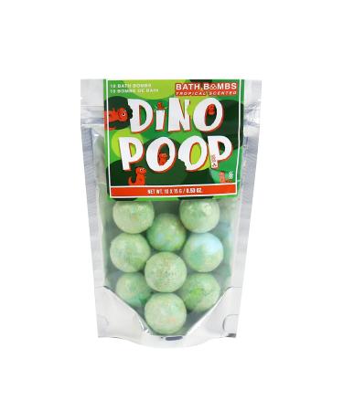 Gift Republic Dino Dinosaur Poop Bath Bombs 10-Pack Tropical Scent 150 Gram Multicoloured 10 Count