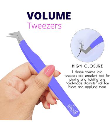 SIVOTE Lash Tweezers 3 Pack - Perfect for Volume Isolation & Classic Lashes | Purple - Buy Online on GoSupps.com